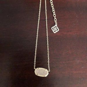 KENDRA SCOTT WHITE CRYSTAL NECKLACE